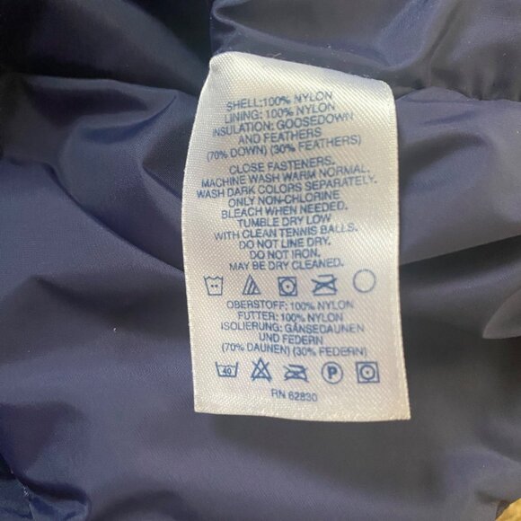 Lands End Mens Goose Down Puffer Vest L 42-44 Navy Lightweight Warm Nylon Shell - Picture 6 of 7